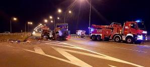 Tragiczny wypadek ukraińskiego autokaru w na autostradzie A4 w Lutkowie